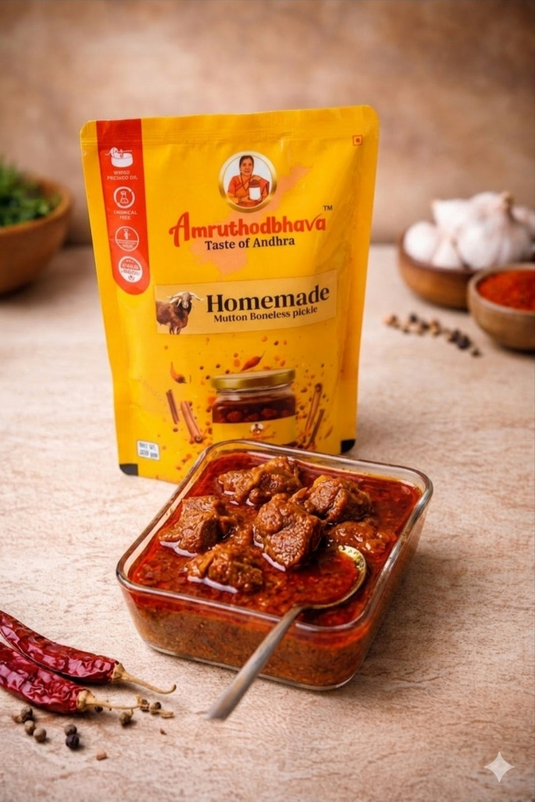 Homemade Boneless Mutton Pickle