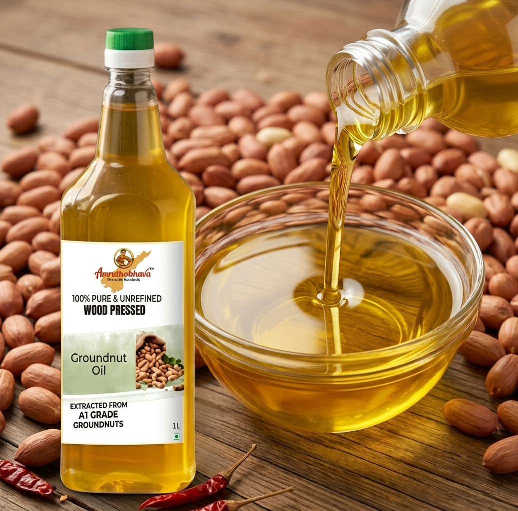 Wood Pressed Groundnut Oil