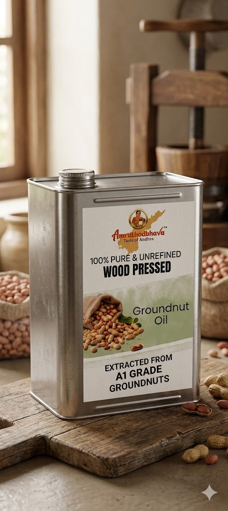 Wood Pressed Groundnut Oil